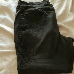 Black detailed jegging